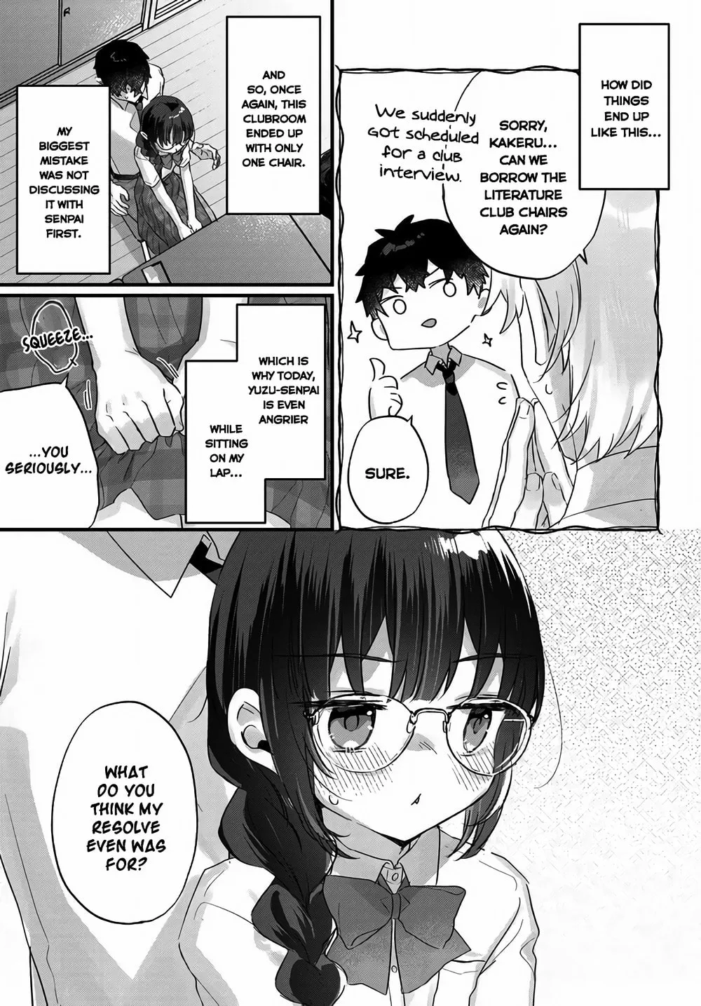 After I Let The Small And Cute Intellectual Senior Of The Literature Club Sit On My Lap, She Started Sitting There Every Day - Chapter 3.1 - Page 3