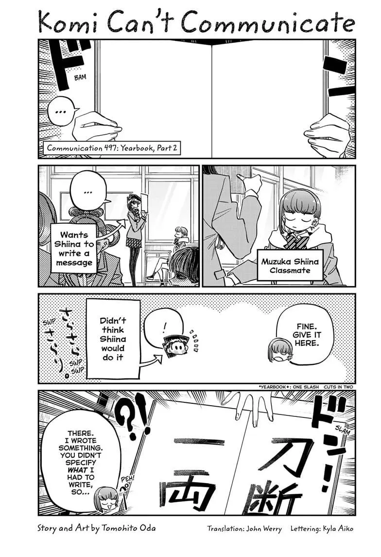 Komi-san wa Komyushou Desu - Chapter 497 - Page 1