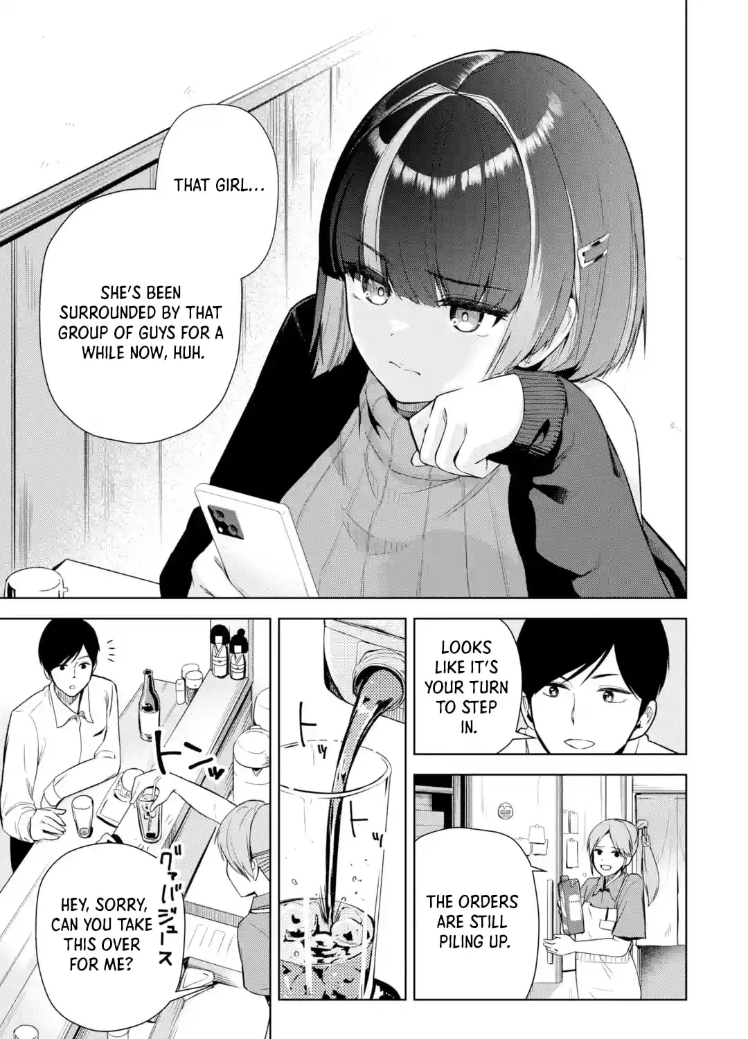 The Story of the Cool, Downer-type University Girl Beside Me at the Standing Bar - Chapter 1 - Page 13