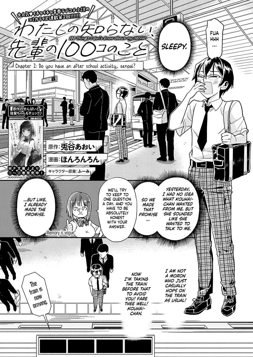 100 Things I Didn’t Know About My Senpai - Chapter 2 - Page 1