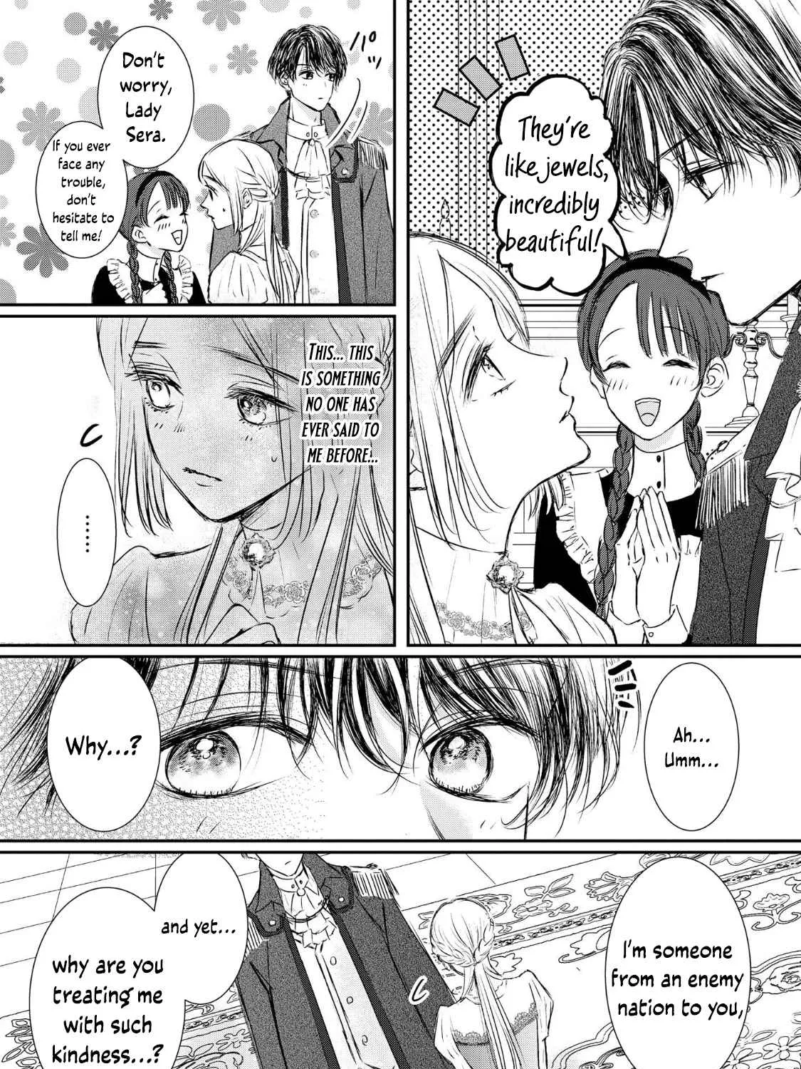 Kore kara Shiawase ni narimasu! Shiitagerare Reijou desu ga Tekitaikoku no Koushaku-sama ni Naze ka Dekiaisaretemasu - Chapter 1 - Page 35