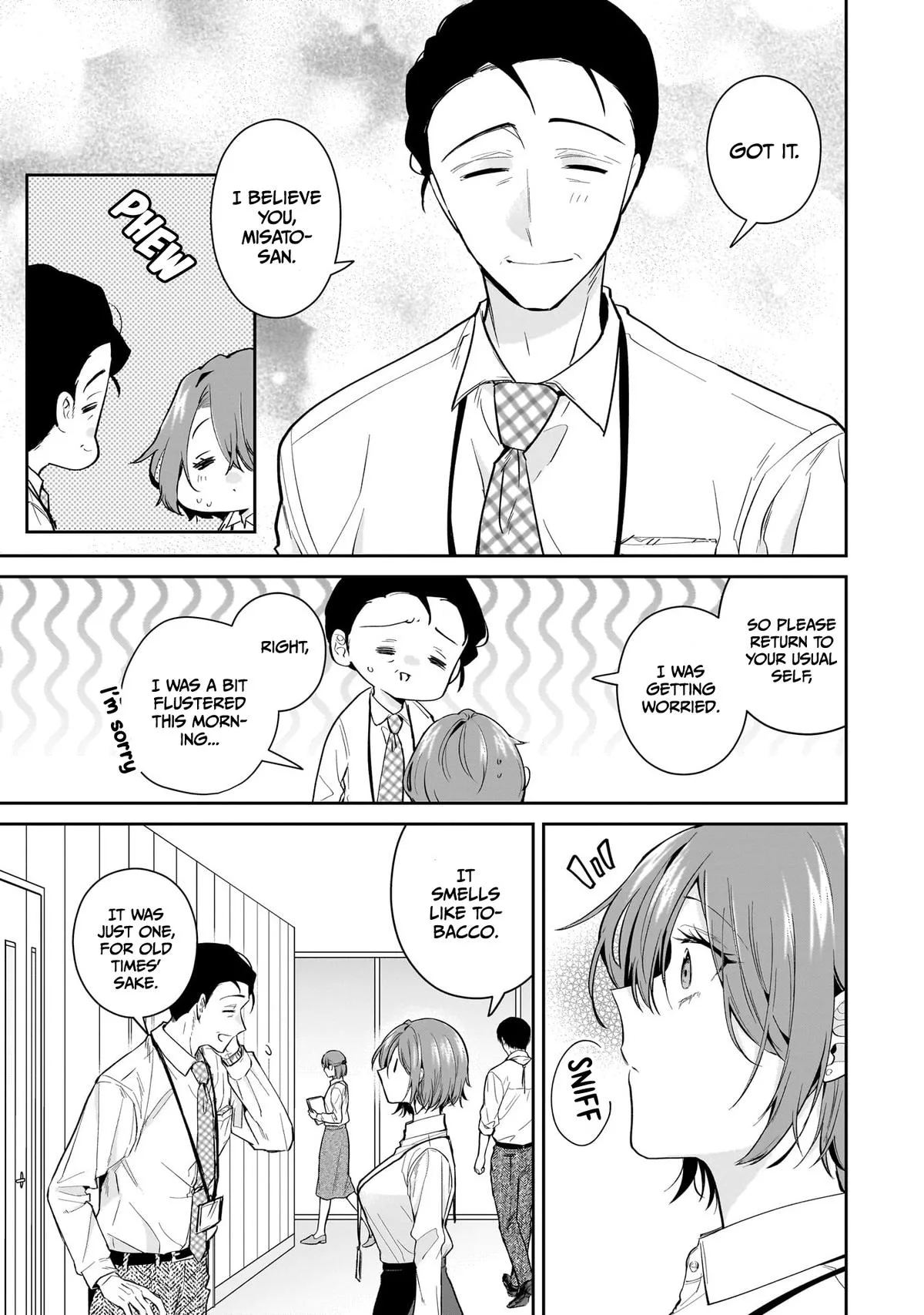 Misato-san is a Bit Cold Towards Her Boss Who Pampers - Chapter 18 - Page 17