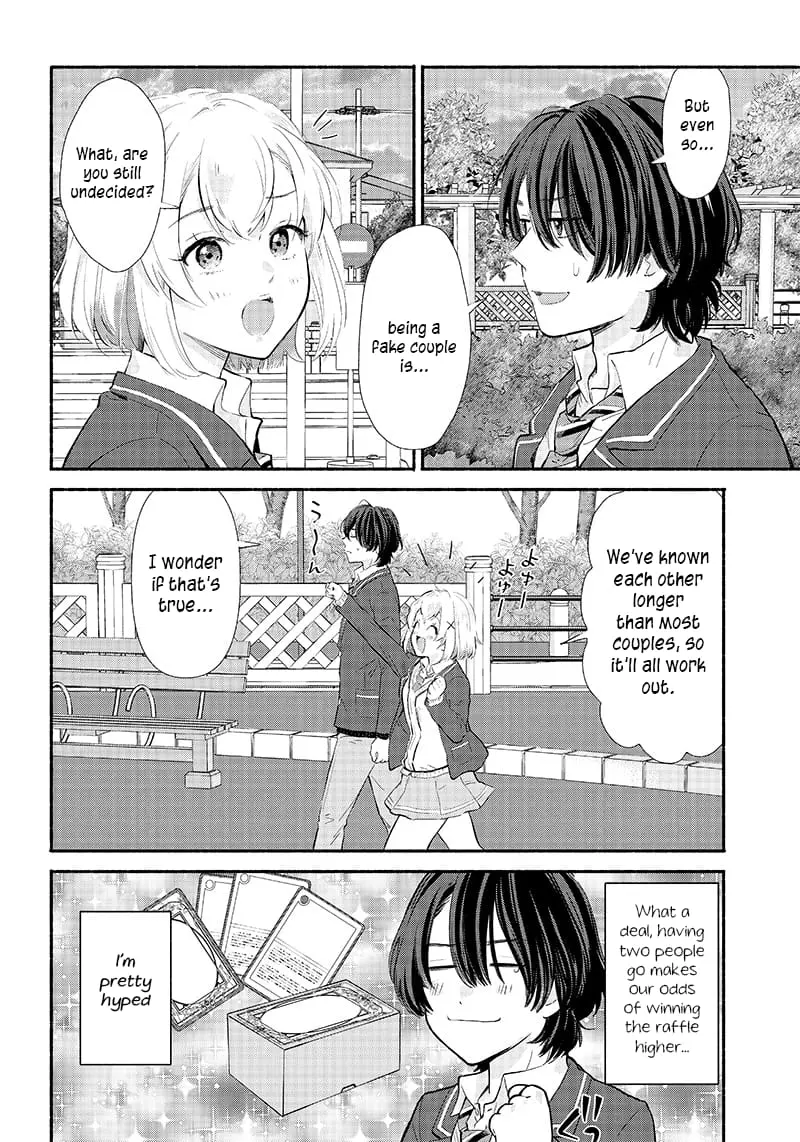 Nee, Mou Isso Tsukiacchau? Osananajimi no Bishoujo ni Tanomarete, Camo Kareshi Hajimemashita - Chapter 2 - Page 10