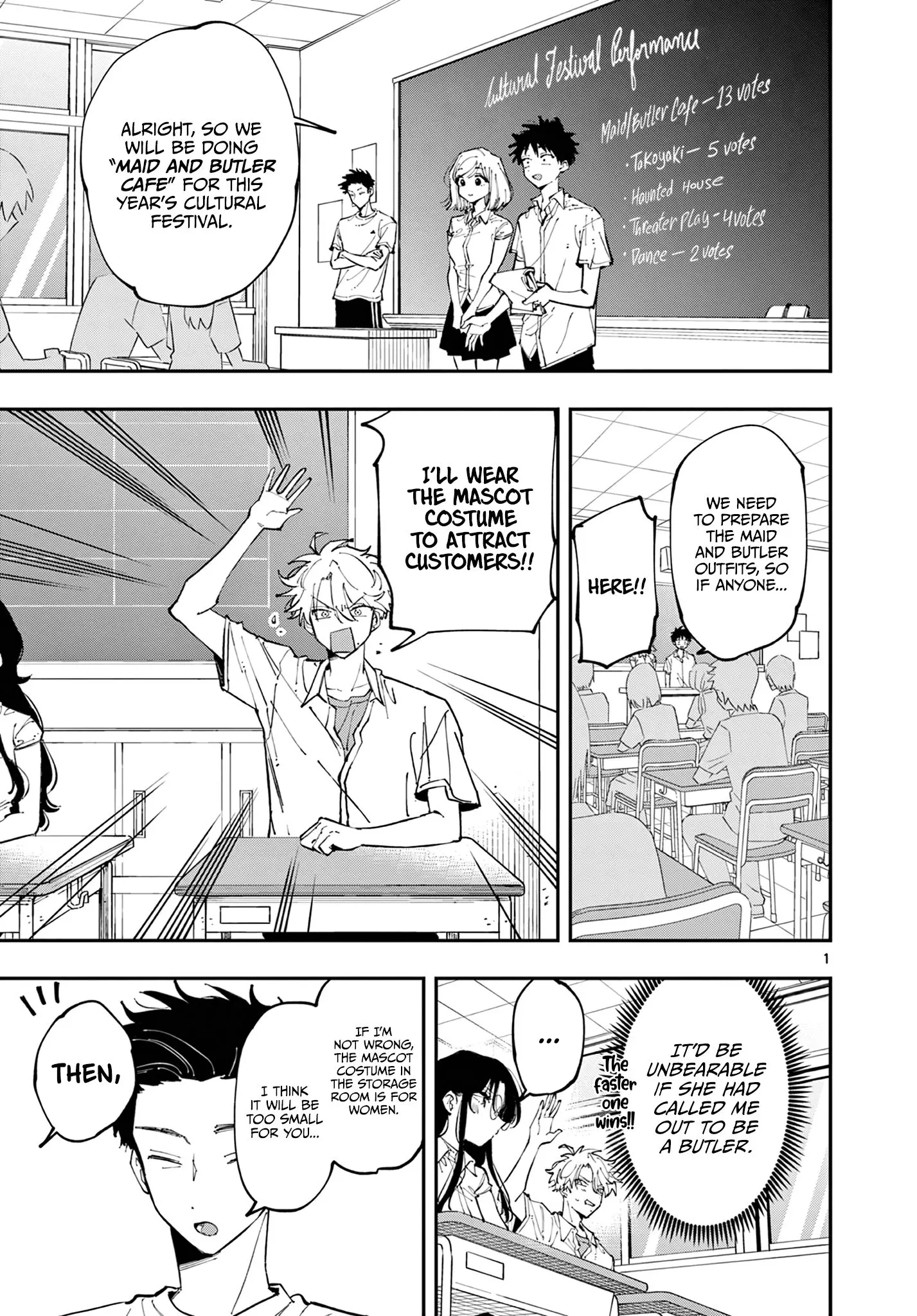 Tonari no Seki no Yatsu ga Souiu Me de Mitekuru - Chapter 14 - Page 1