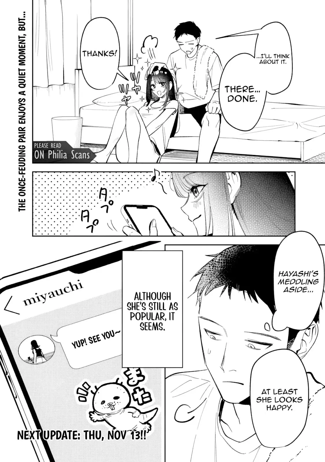 Living together with the queen from my high school days who was arrogant, surprisingly isn't that uncomfortable - Chapter 24 - Page 18