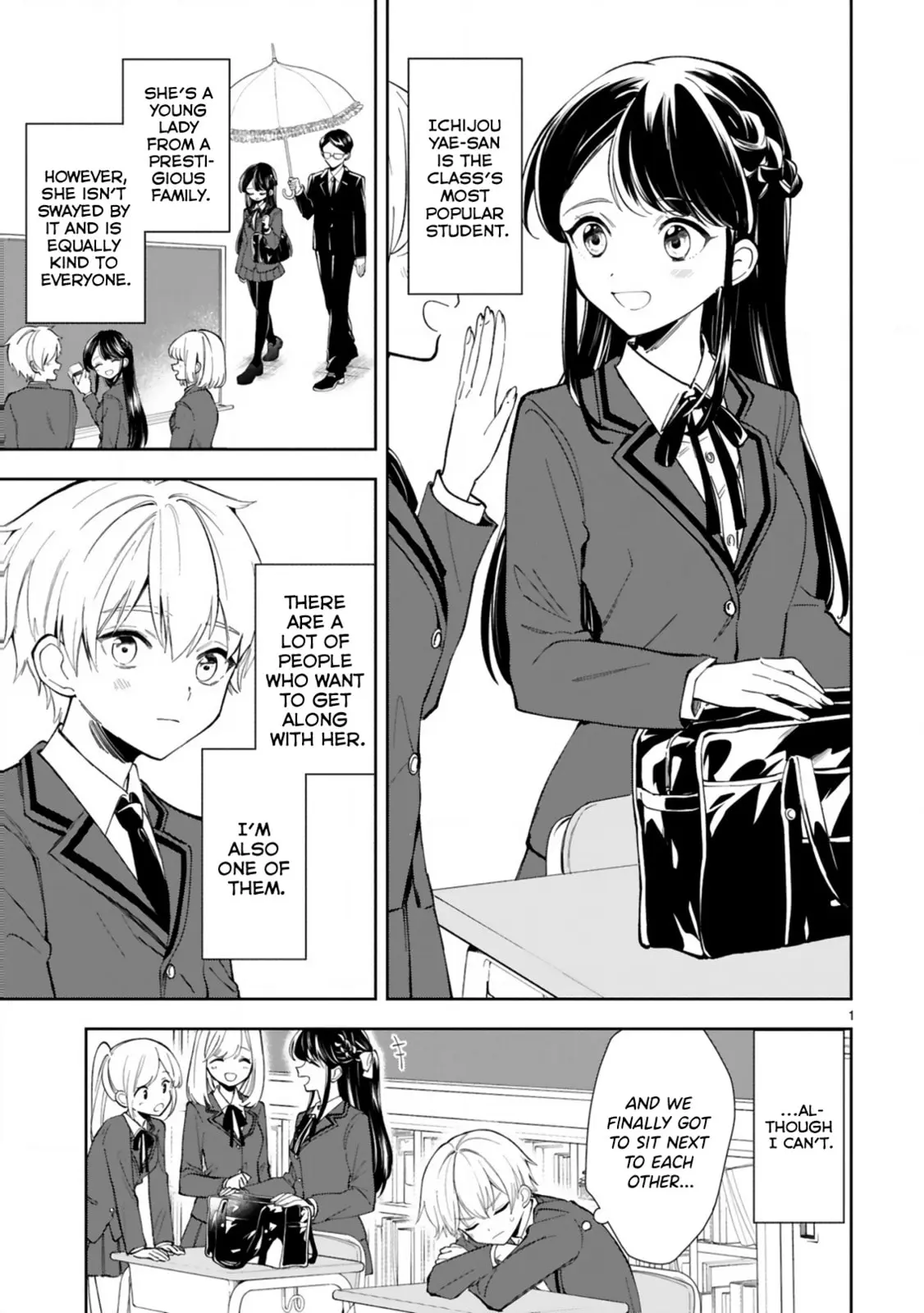 Ichijou-San Wa Kao Ni Deyasui - Chapter 1 - Page 1
