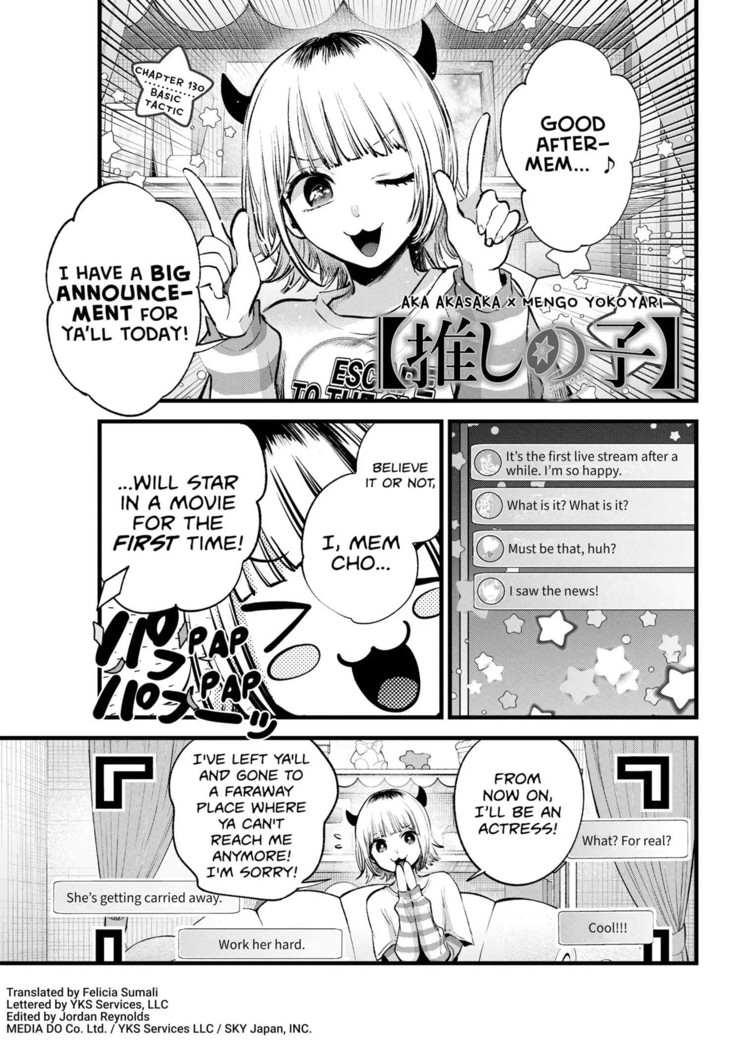 OSHI NO KO - Chapter 130 - Page 1