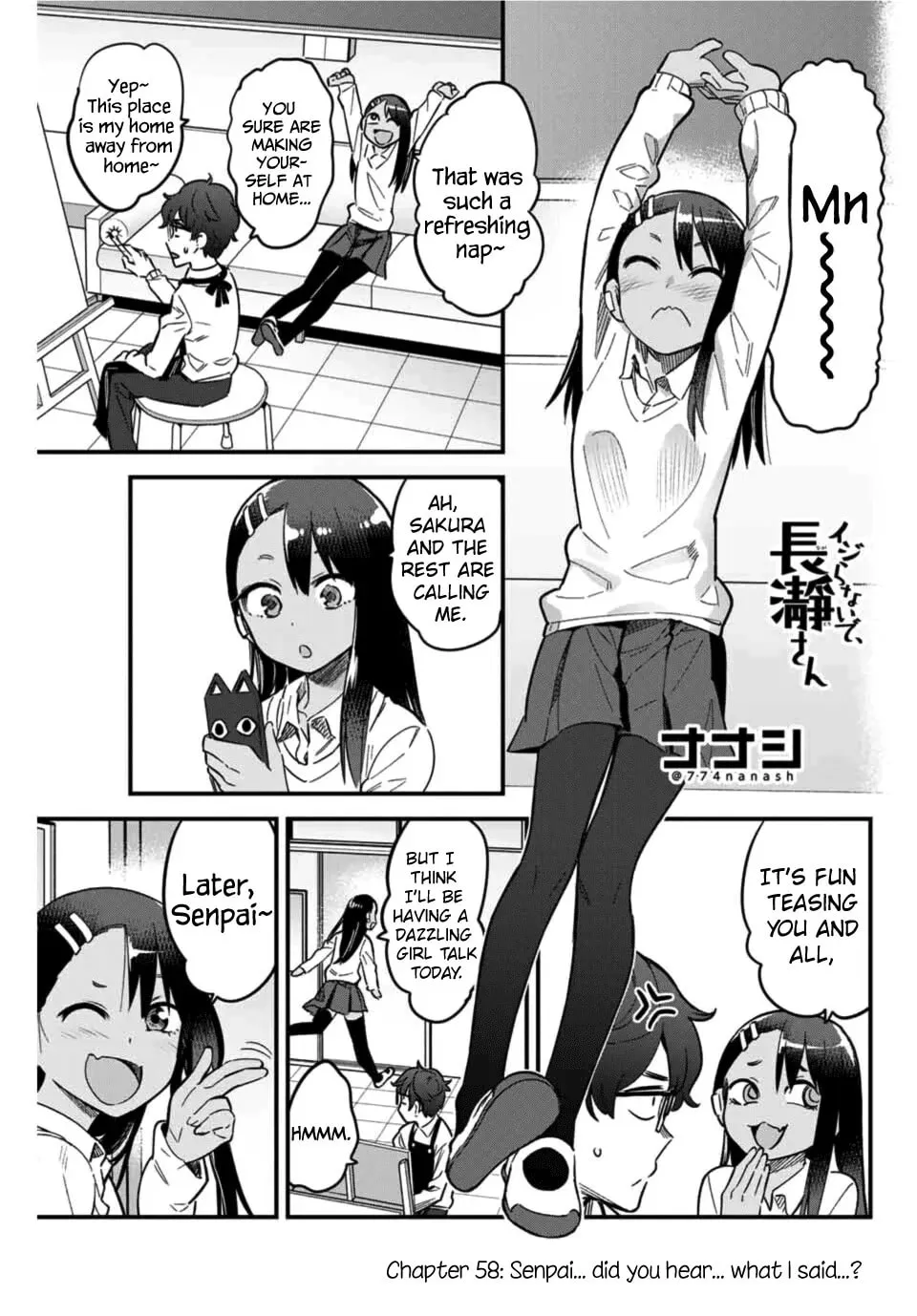 Don't Toy With Me, Miss Nagatoro! - Chapter 58 - Page 1