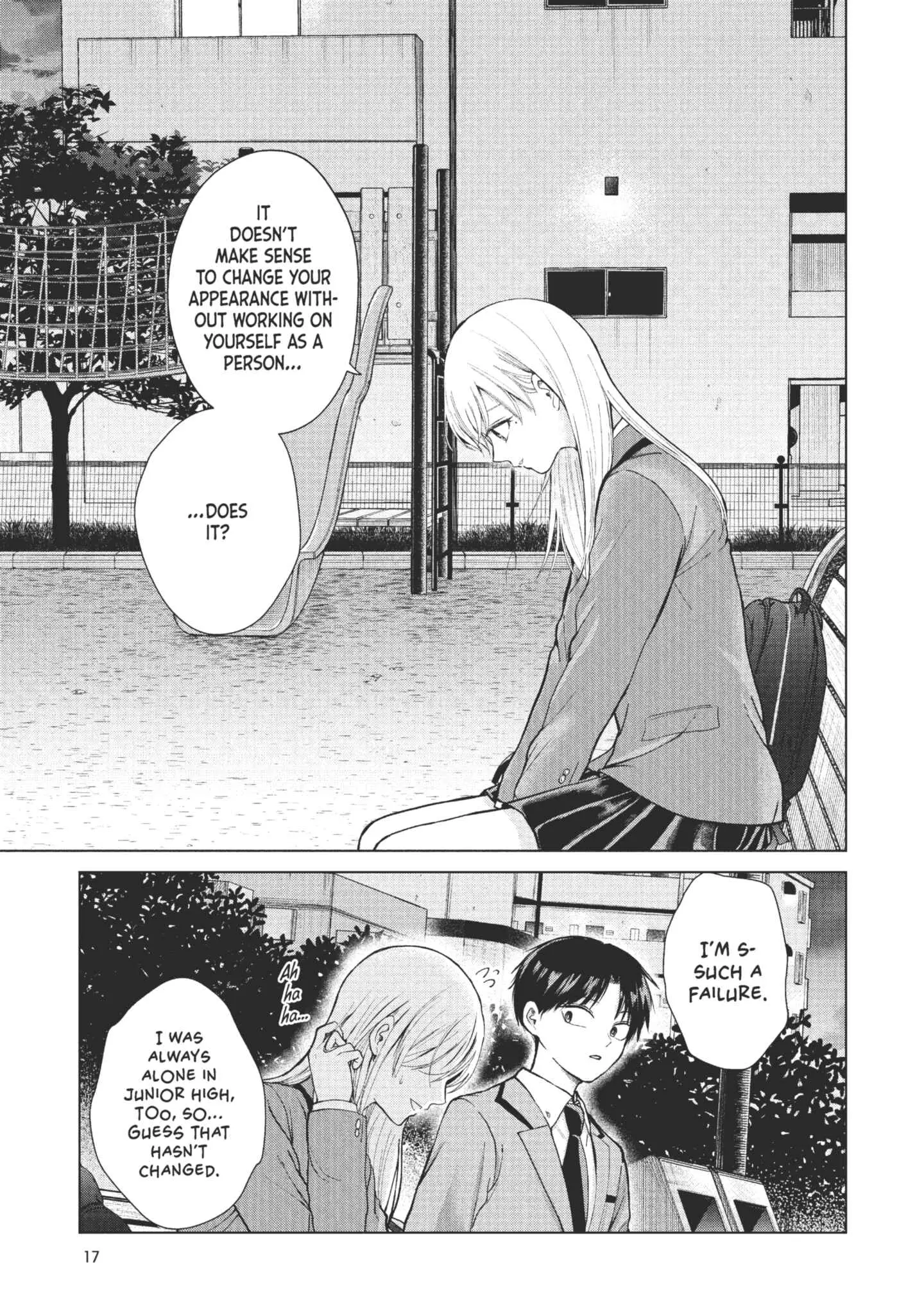 Kusunoki's Flunking Her High School Glow-Up - Chapter 1 - Page 18