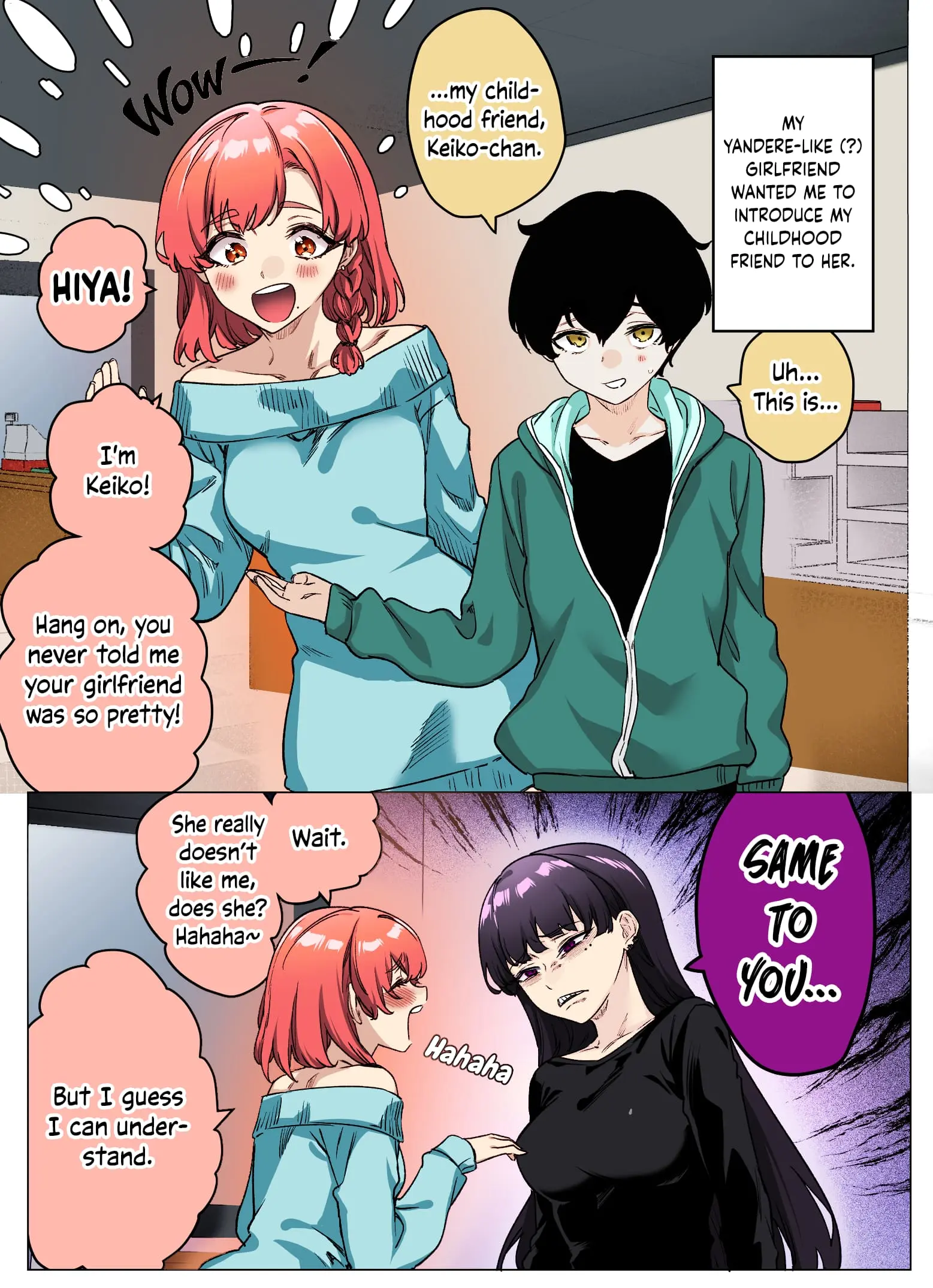 I Thought She Was a Yandere, but Apparently She's Even Worse (Colored) - Chapter 33 - Page 1