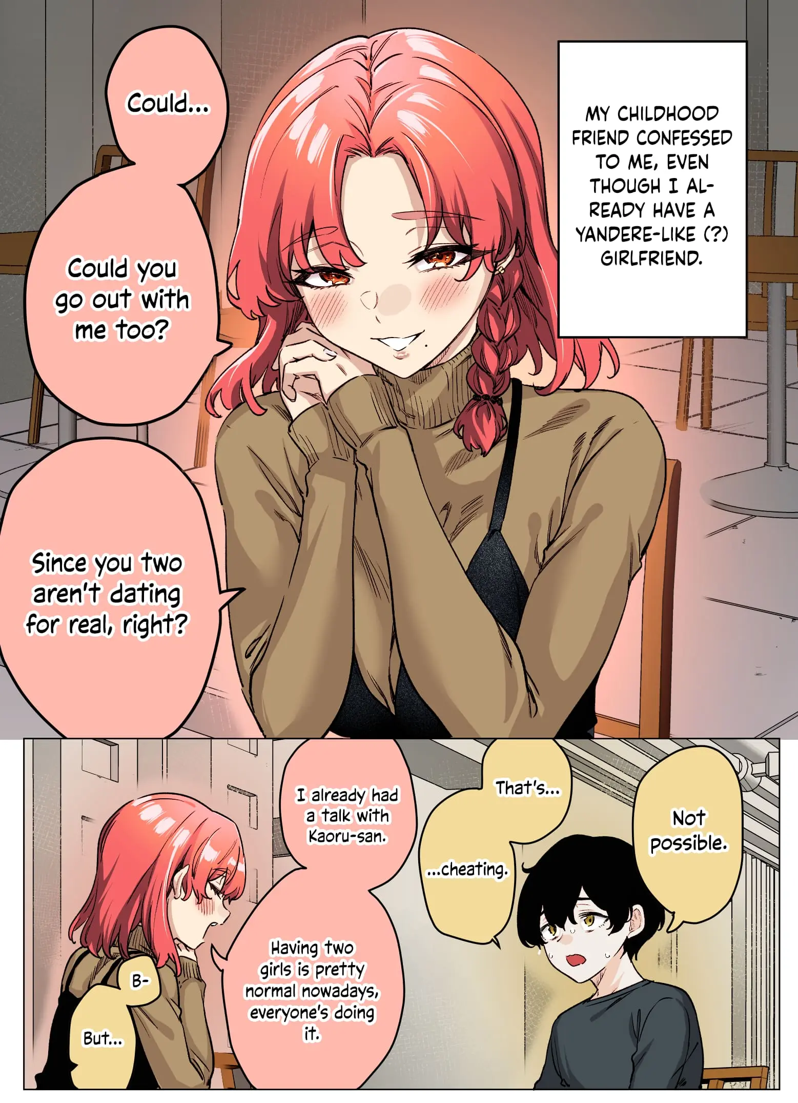 I Thought She Was a Yandere, but Apparently She's Even Worse (Colored) - Chapter 36 - Page 1