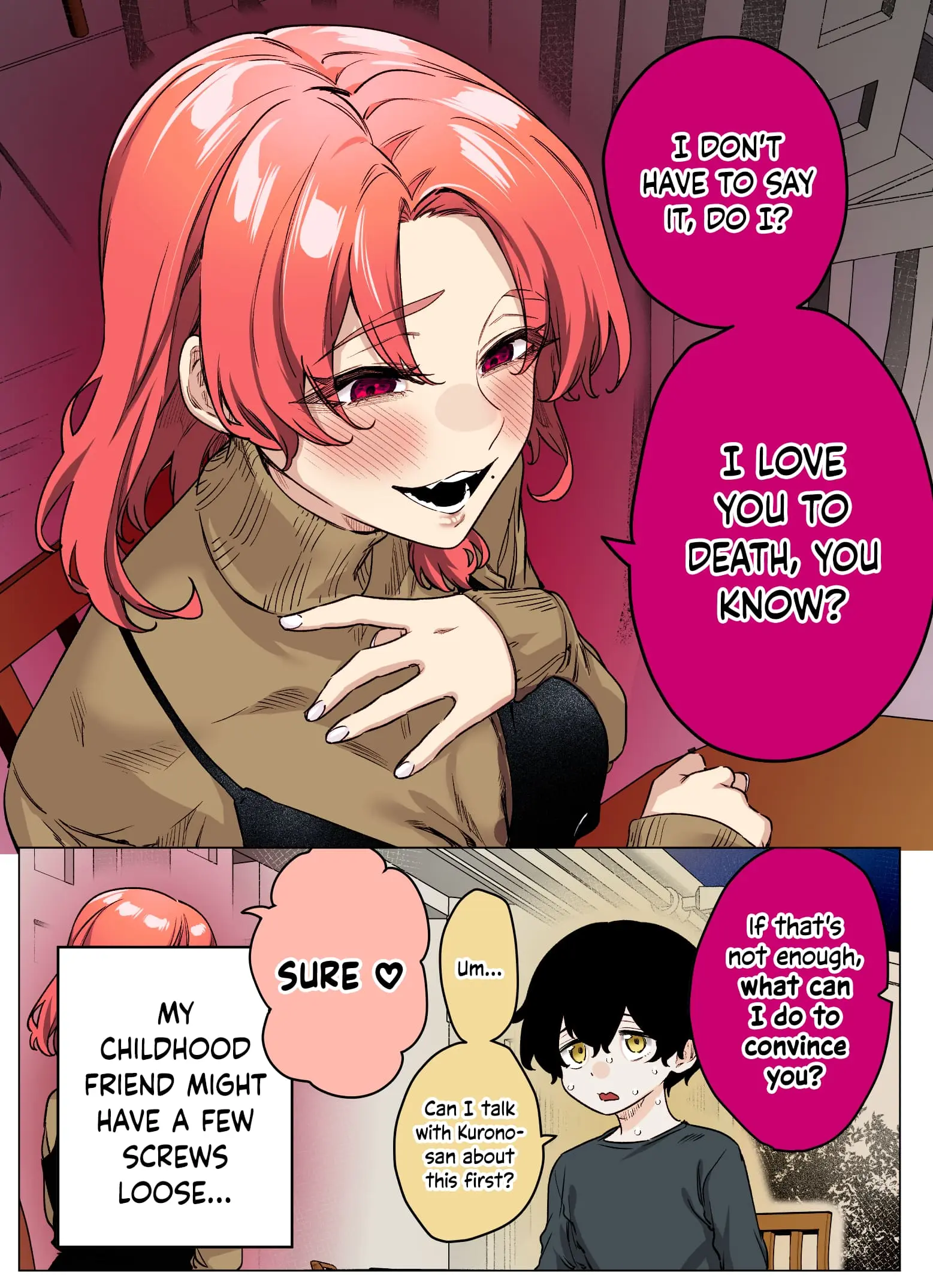 I Thought She Was a Yandere, but Apparently She's Even Worse (Colored) - Chapter 36 - Page 2