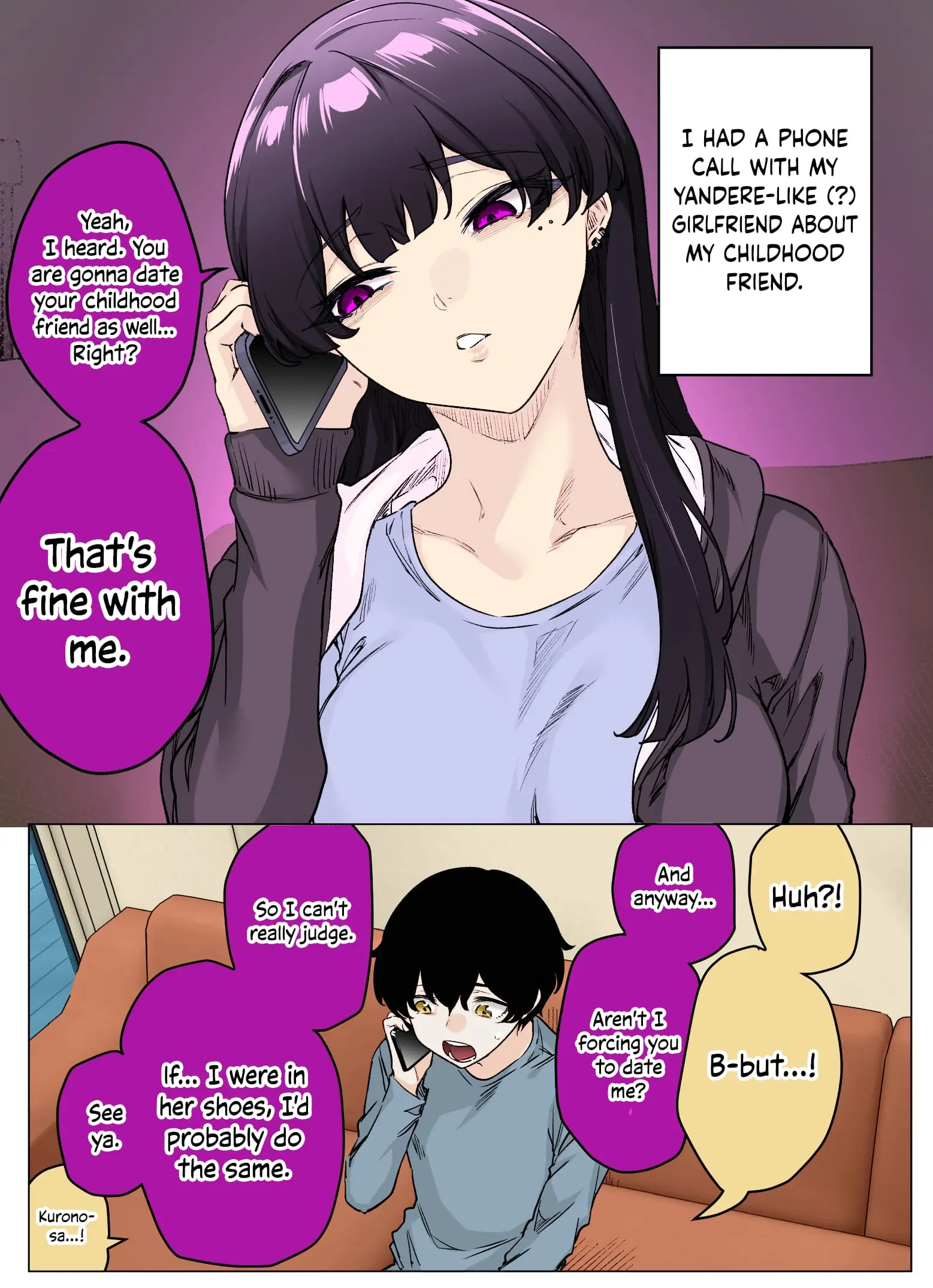 I Thought She Was a Yandere, but Apparently She's Even Worse (Colored) - Chapter 37 - Page 1