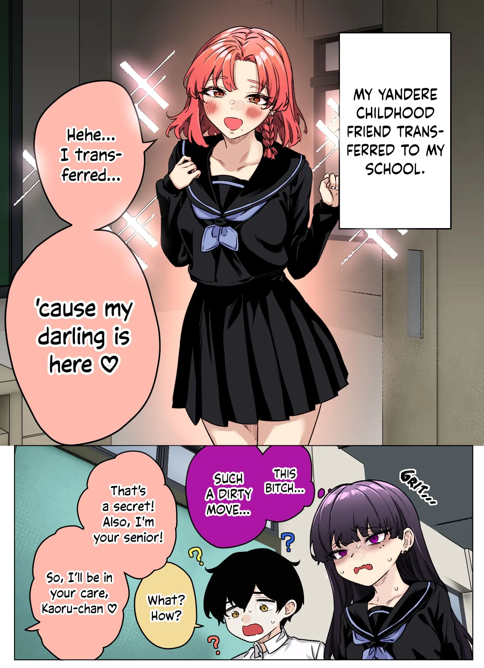 I Thought She Was a Yandere, but Apparently She's Even Worse (Colored) - Chapter 38 - Page 1
