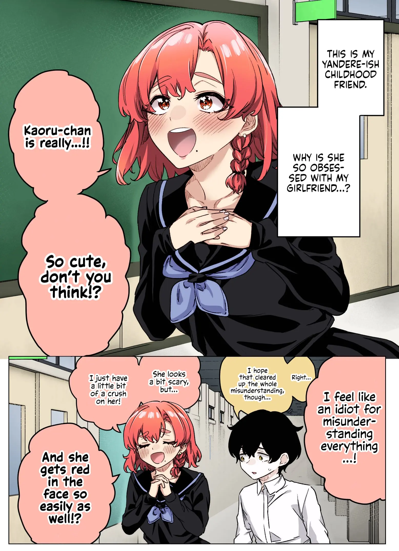 I Thought She Was a Yandere, but Apparently She's Even Worse (Colored) - Chapter 46 - Page 1