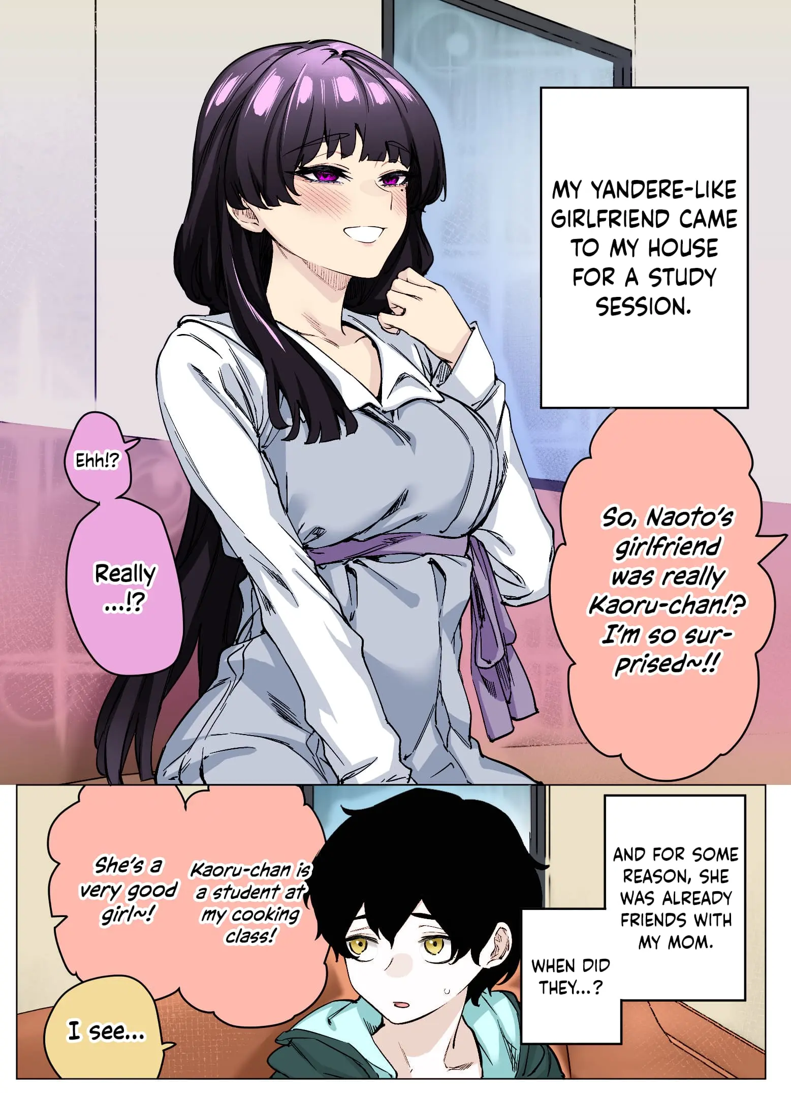 I Thought She Was a Yandere, but Apparently She's Even Worse (Colored) - Chapter 49 - Page 1