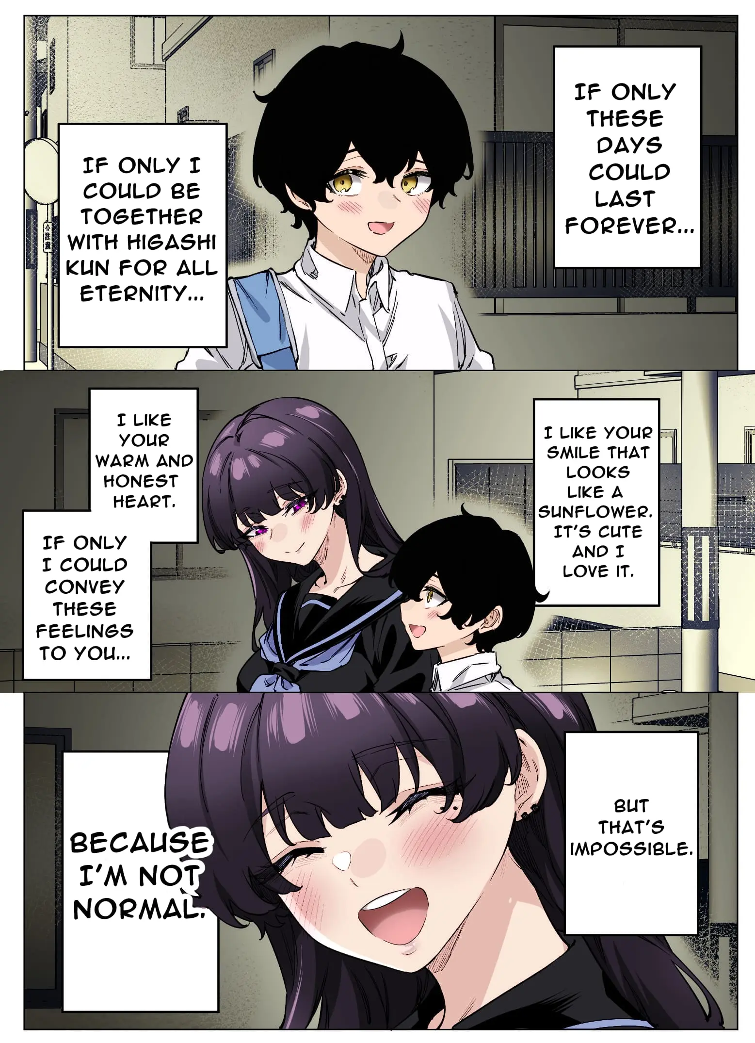 I Thought She Was a Yandere, but Apparently She's Even Worse (Colored) - Chapter 55 - Page 1