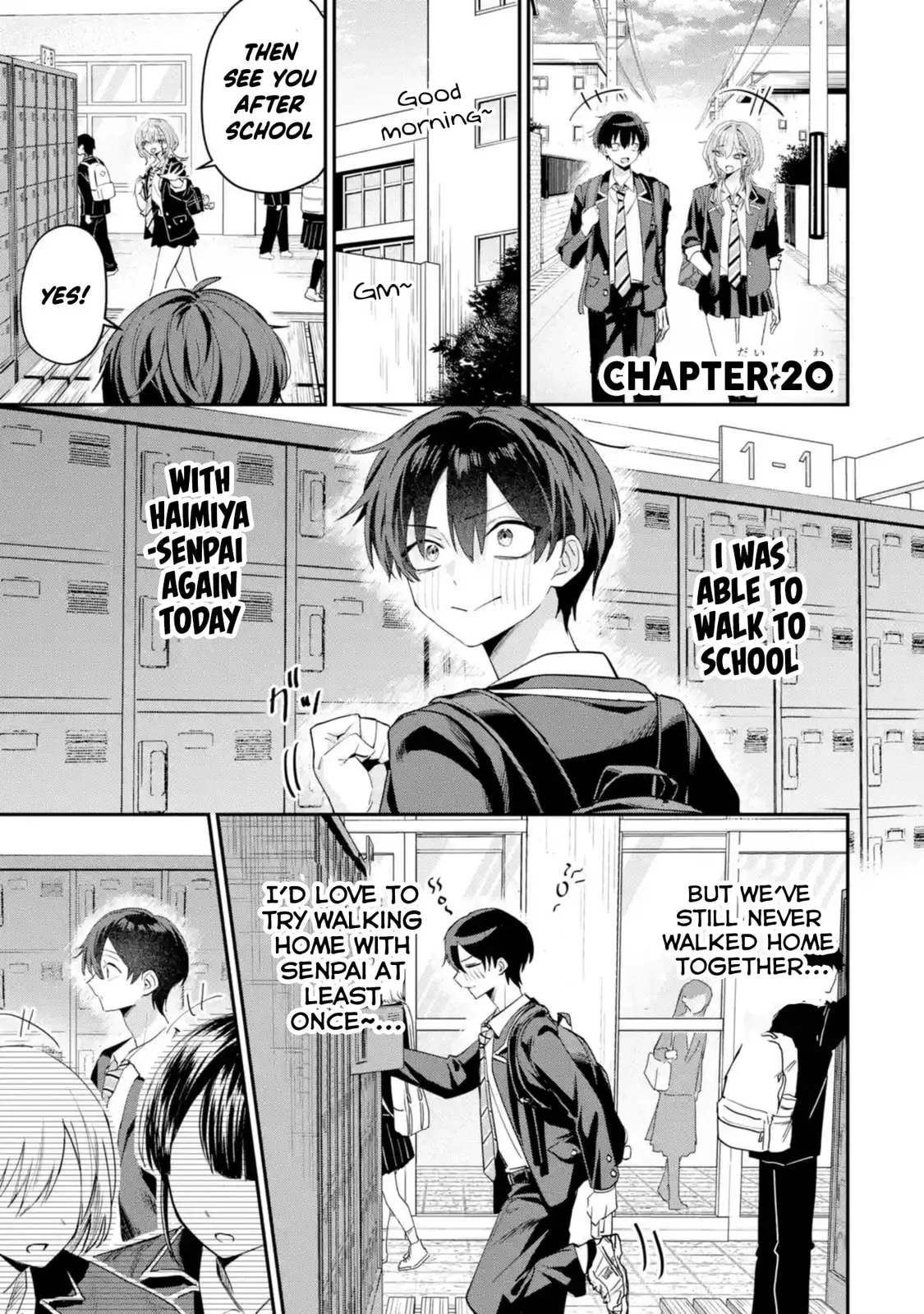 Haimiya-Senpai is Scary But Cute - Chapter 20 - Page 1