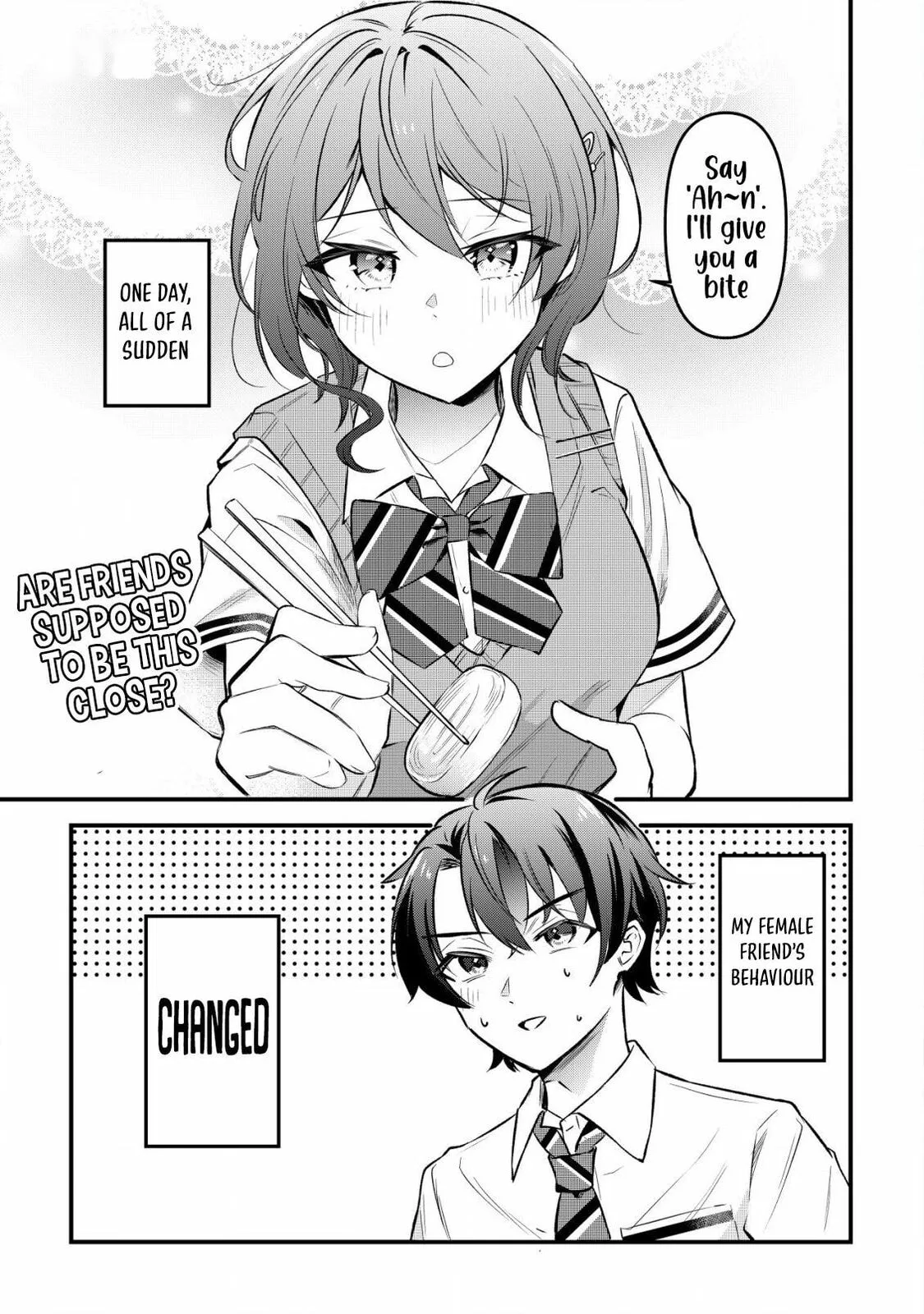When I Murmured, 'I Want a Childhood Friend,' the Behavior of My Female Friend I Often Hang Out with Changed - Chapter 1 - Page 2