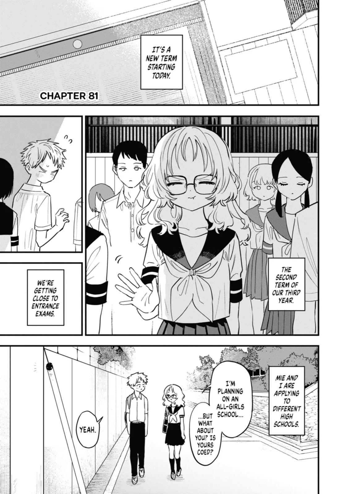 The Girl I Like Forgot Her Glasses - Chapter 81 - Page 1