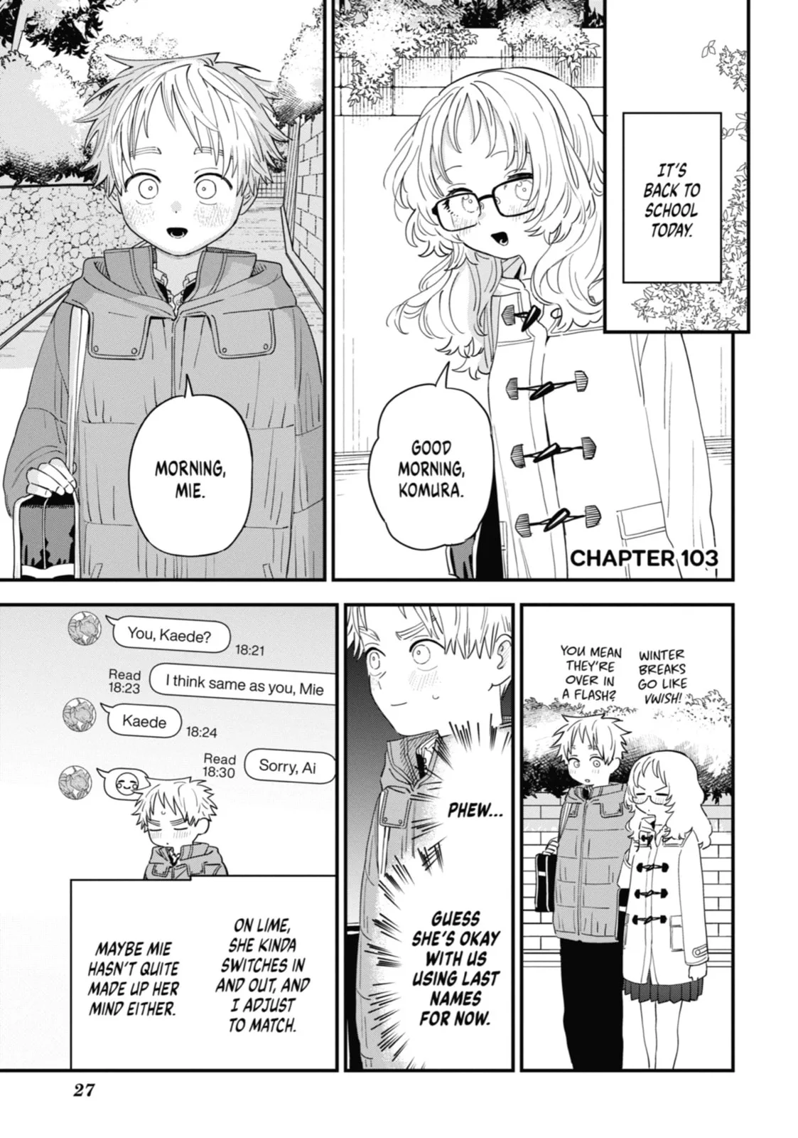 The Girl I Like Forgot Her Glasses - Chapter 103 - Page 1