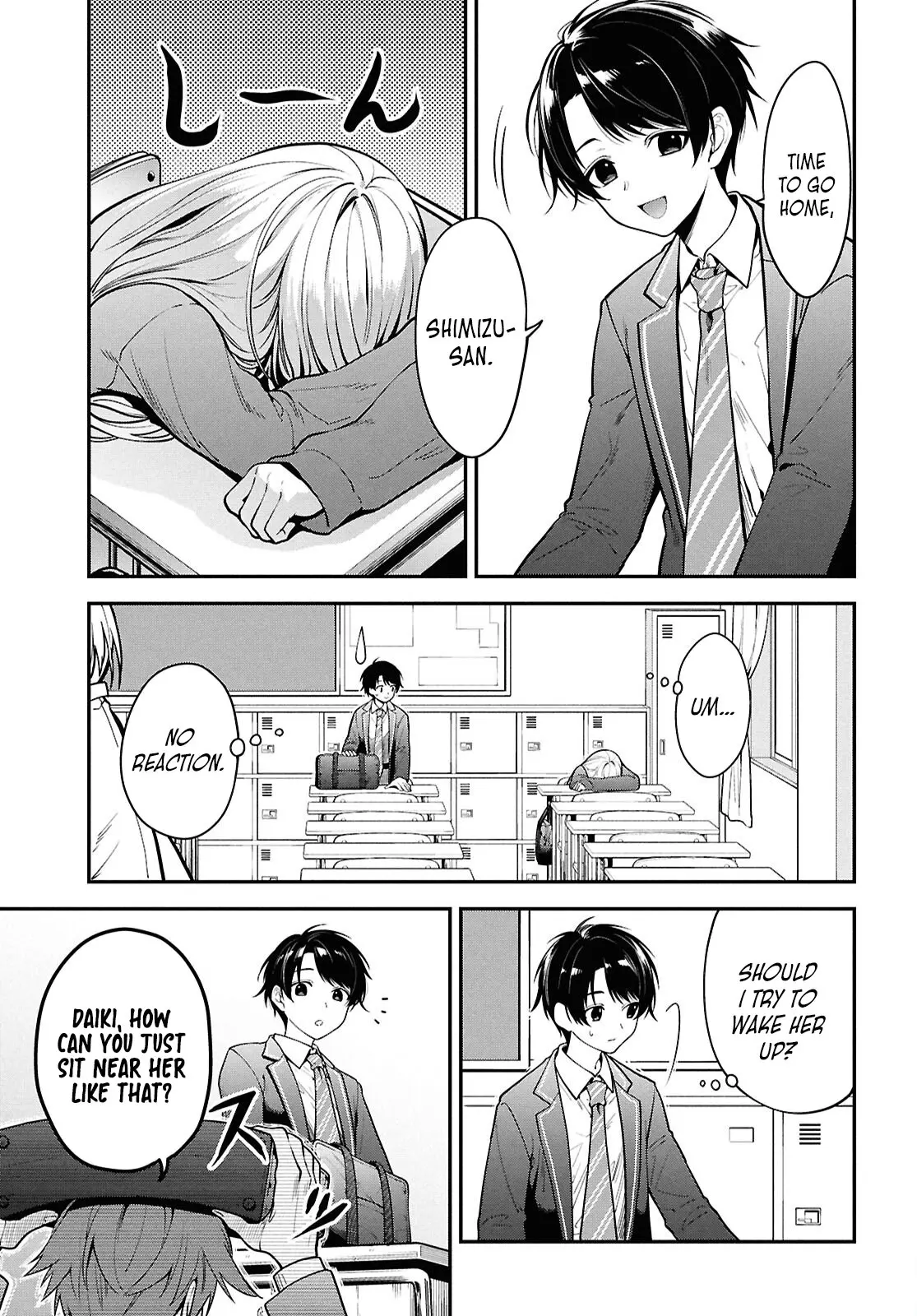 Tonari no Seki no Yankee Shimizu-san ga Kami o Kuroku Sometekita - Chapter 1 - Page 3