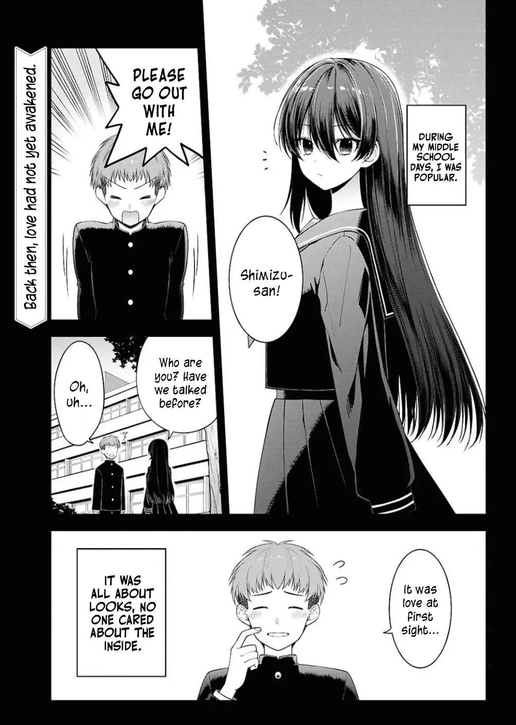 Tonari no Seki no Yankee Shimizu-san ga Kami o Kuroku Sometekita - Chapter 5 - Page 1