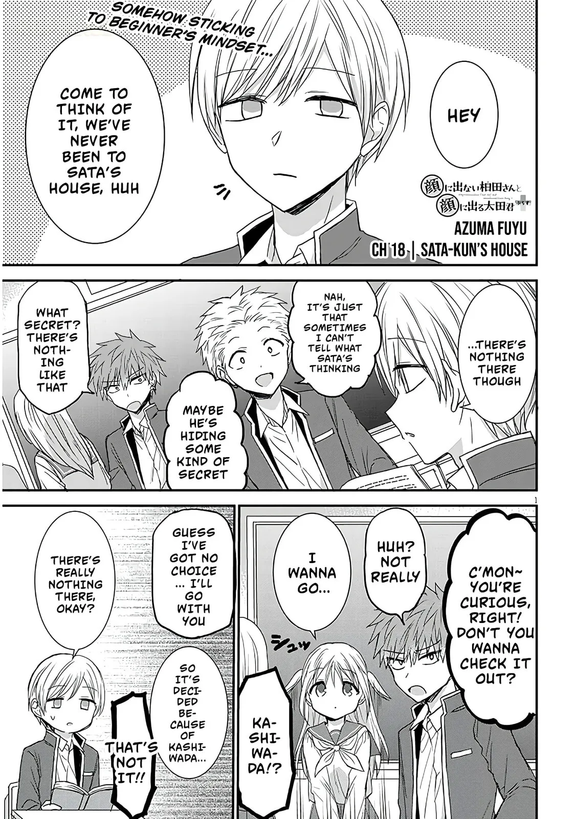 Expressionless Face Girl and Emotional Face Boy+ - Chapter 18 - Page 1