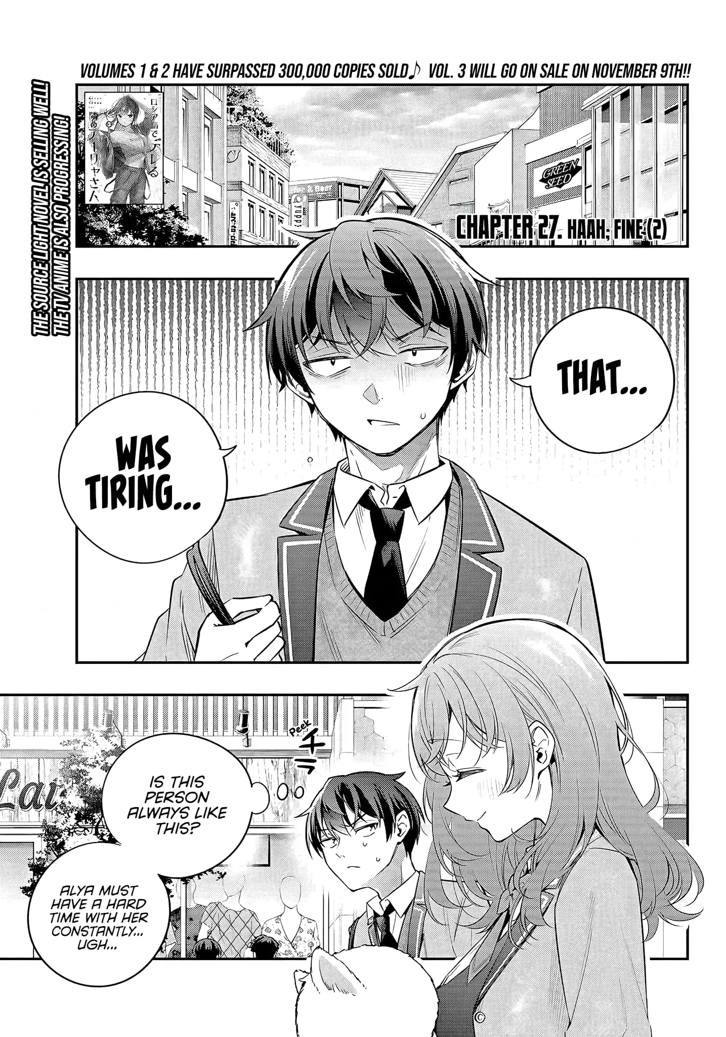 Tokidoki Bosotto Roshia-go de Dereru Tonari no Alya-san - Chapter 27 - Page 1