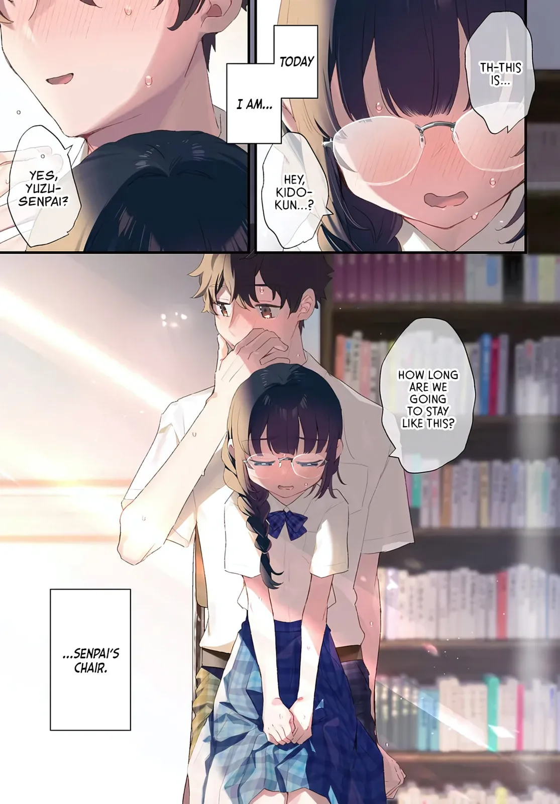 After I Let The Small And Cute Intellectual Senior Of The Literature Club Sit On My Lap, She Started Sitting There Every Day - Chapter 1 - Page 1