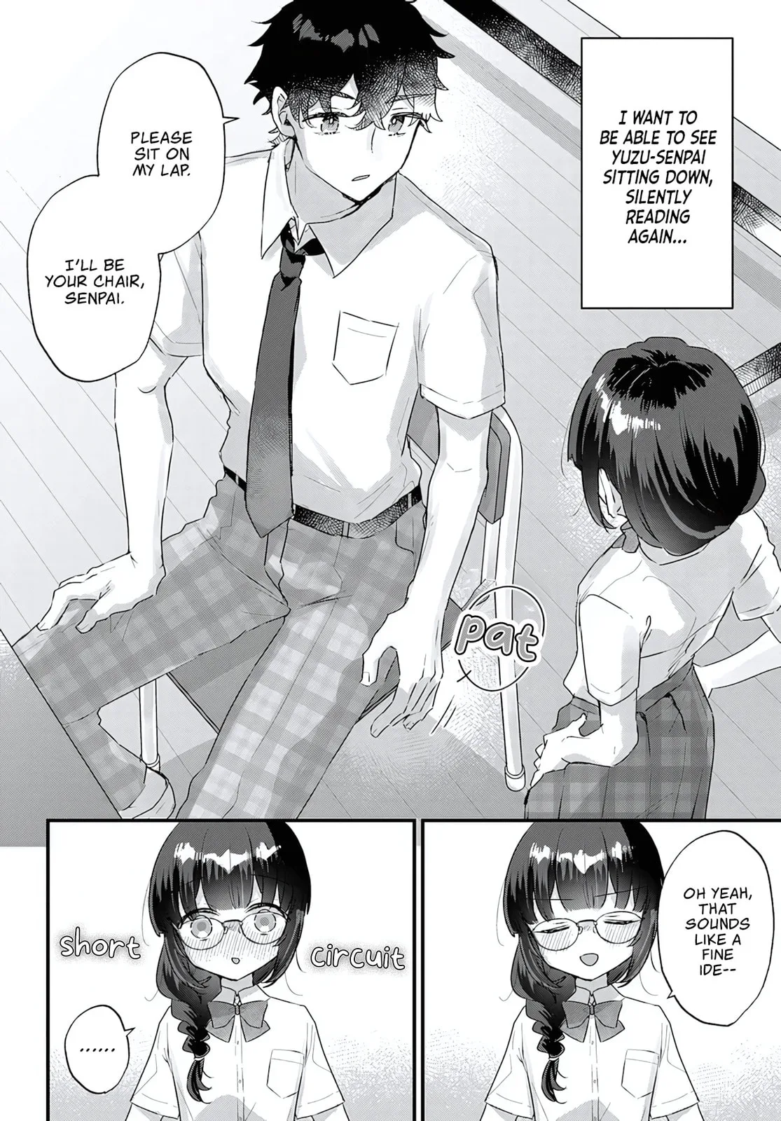 After I Let The Small And Cute Intellectual Senior Of The Literature Club Sit On My Lap, She Started Sitting There Every Day - Chapter 1 - Page 12