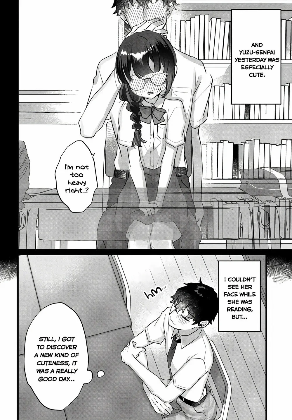 After I Let The Small And Cute Intellectual Senior Of The Literature Club Sit On My Lap, She Started Sitting There Every Day - Chapter 2.1 - Page 4