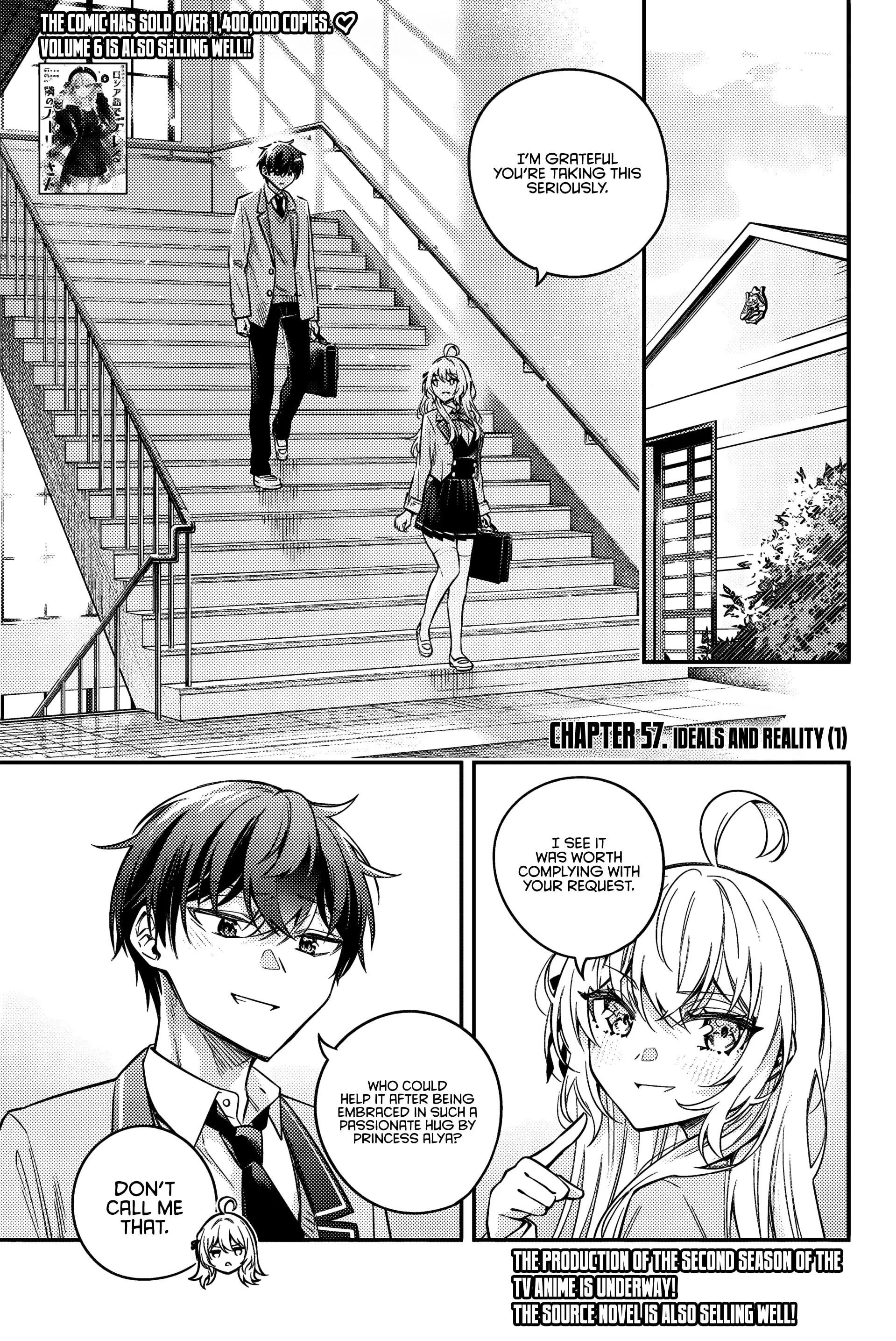 Tokidoki Bosotto Roshia-go de Dereru Tonari no Alya-san - Chapter 57 - Page 1