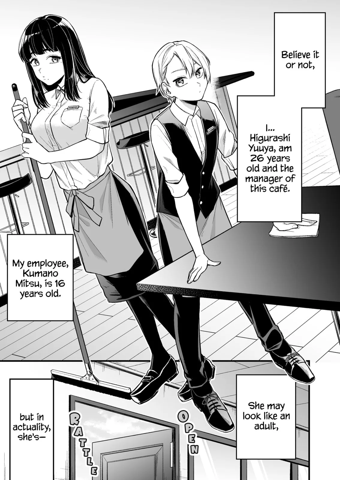 The Manager and the Oblivious Waitress - Chapter 2 - Page 1
