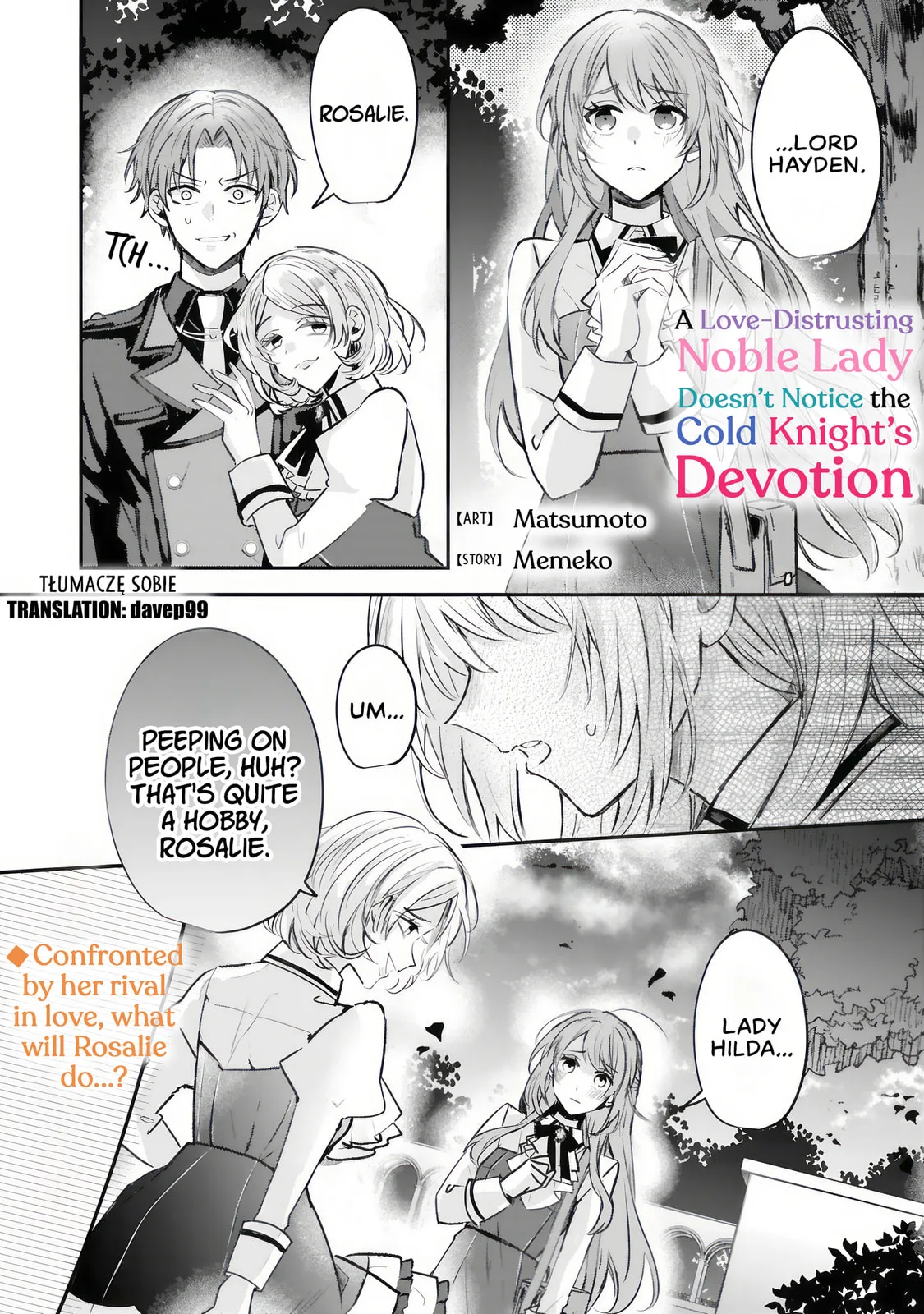 A Love-Distrusting Noble Lady Doesn't Notice the Cold Knight's Devotion - Chapter 1.2 - Page 3