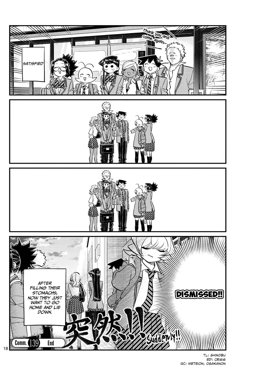 Komi-san wa Komyushou Desu - Chapter 139 - Page 18