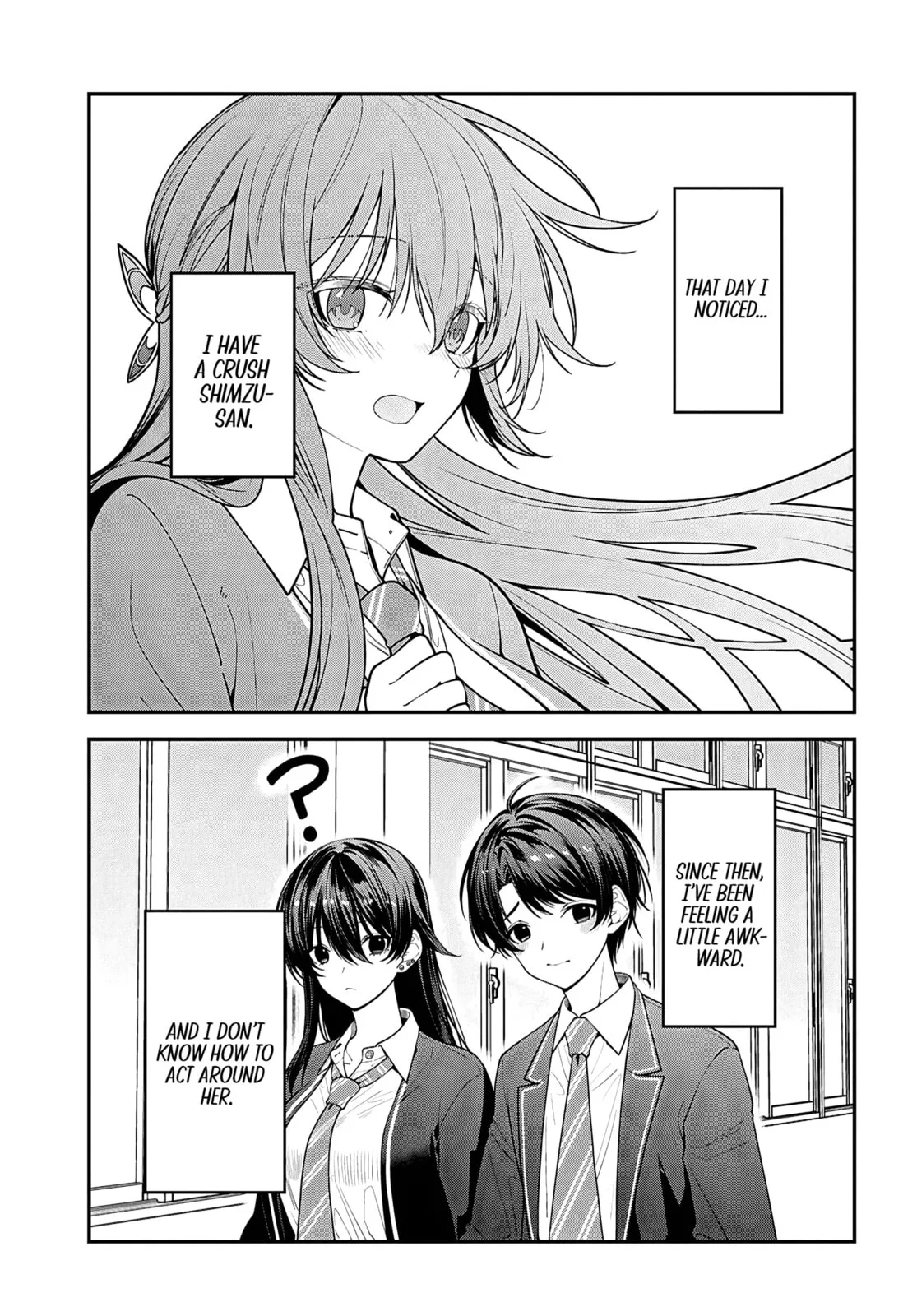 Tonari no Seki no Yankee Shimizu-san ga Kami o Kuroku Sometekita - Chapter 16 - Page 1
